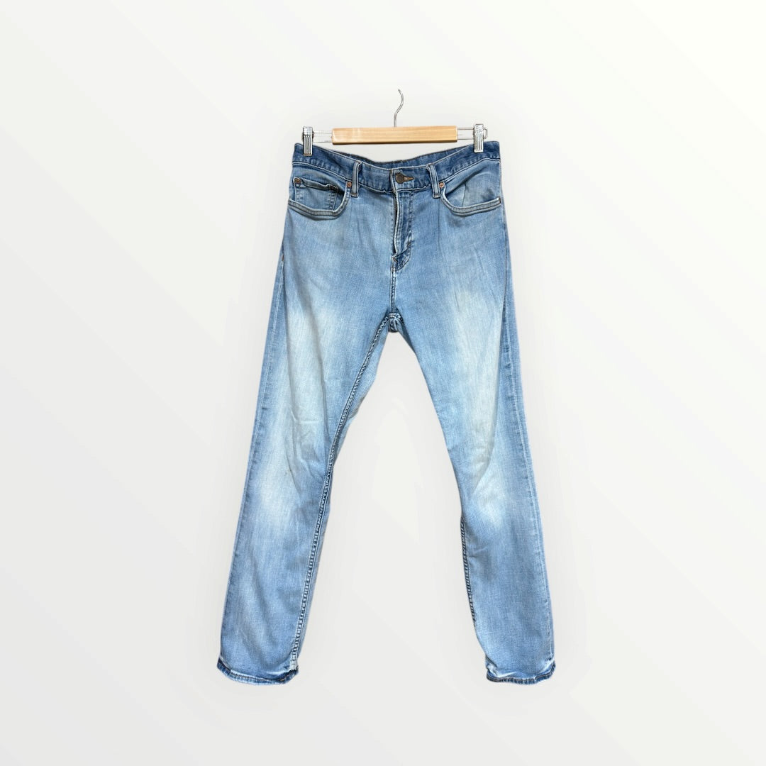 Men's Banana Republic Slim Authentic Denim Jeans Light Wash Size: 33W x 32L