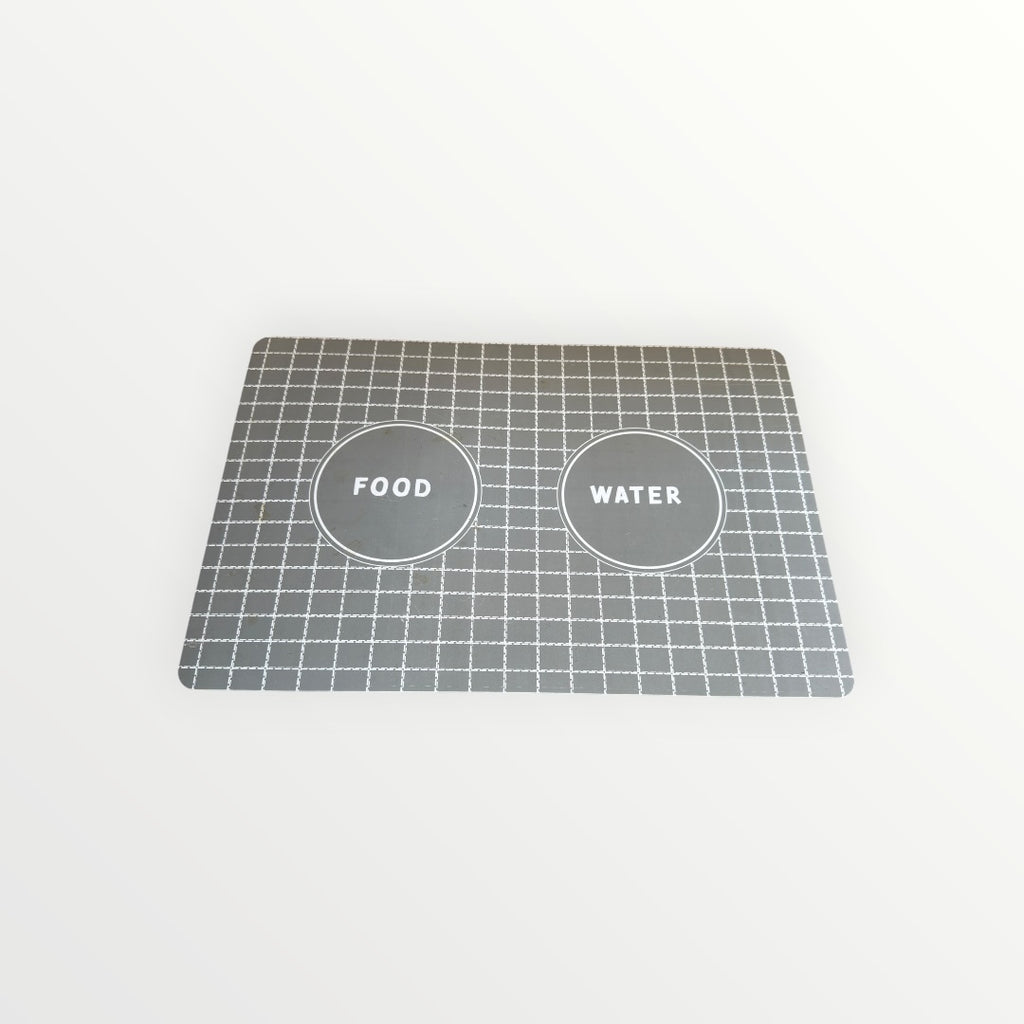 Petco EveryYay Grey Grid Placemat for Dogs, 20" L X 13.5" W