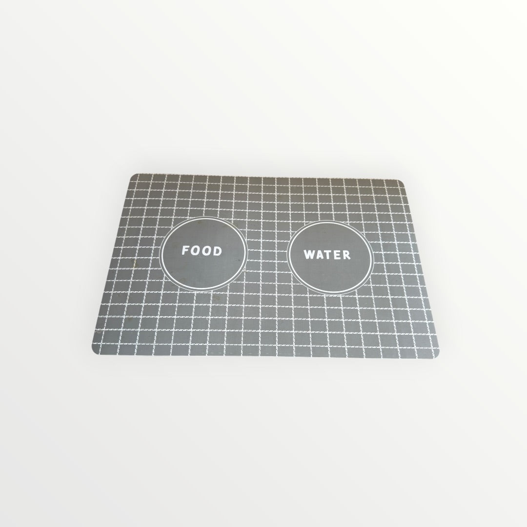 Petco EveryYay Grey Grid Placemat for Dogs, 20" L X 13.5" W