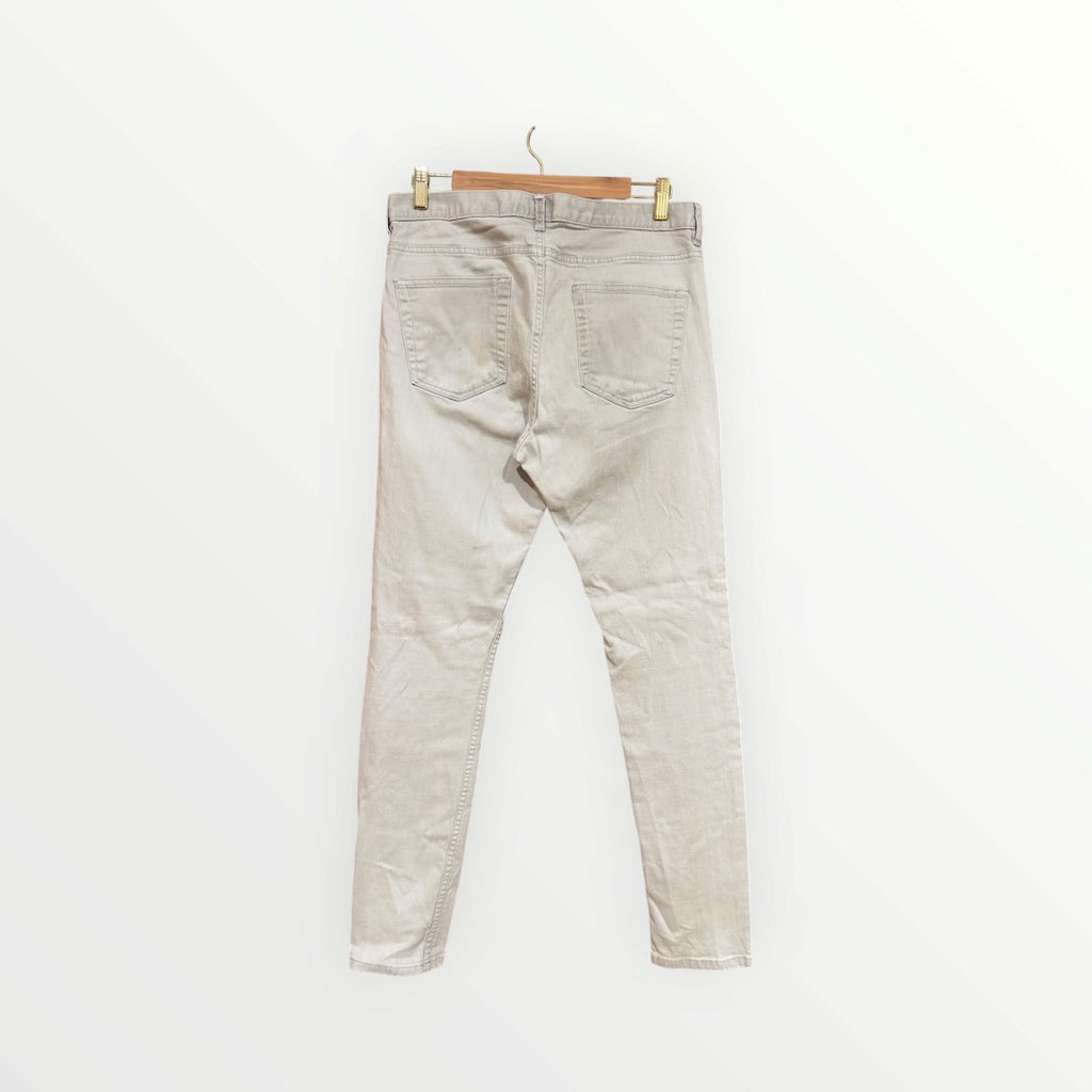 H&M Men's Coupe Moulante (Skinny Fit) Jeans Stone/Beige Wash Size: 32