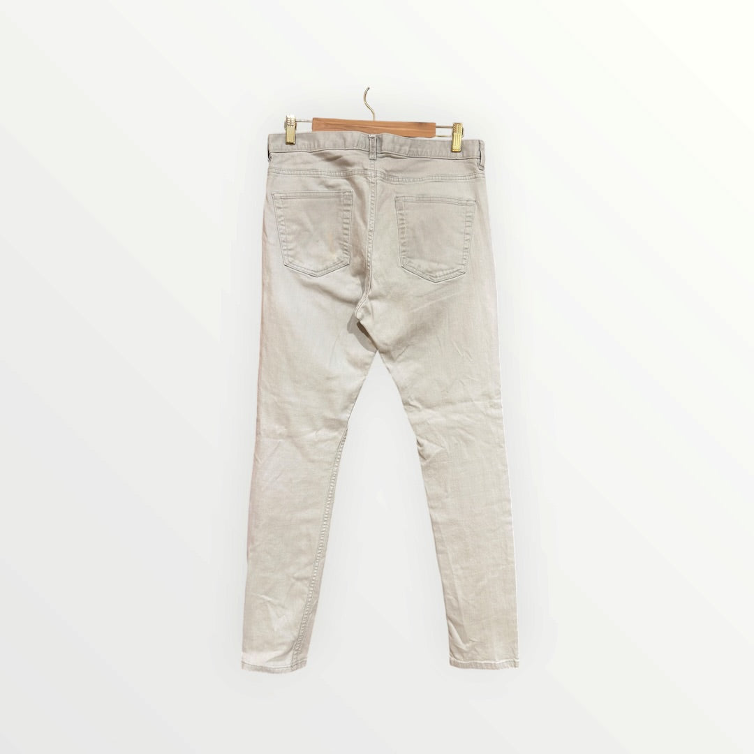 H&M Men's Coupe Moulante (Skinny Fit) Jeans Stone/Beige Wash Size: 32