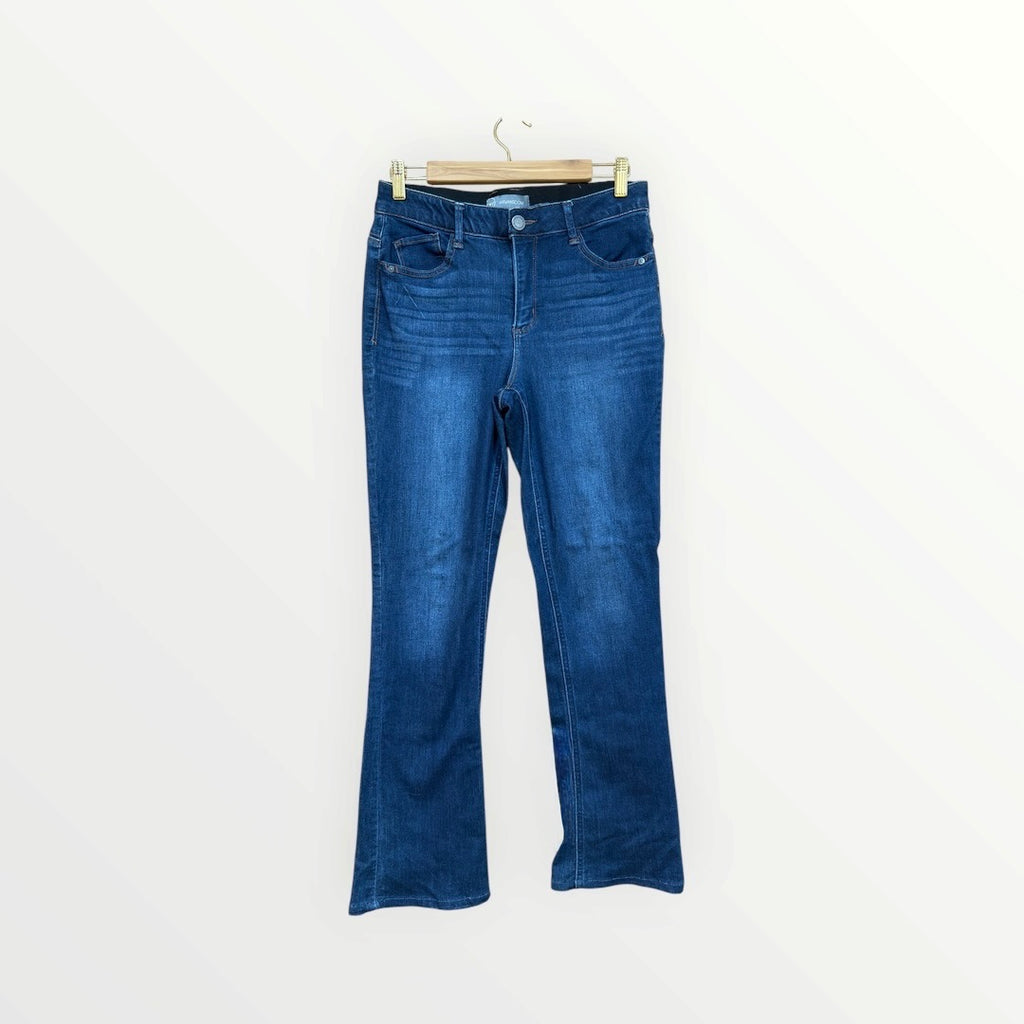 Wit & Wisdom Brittany High Waist Baby Bootcut Jeans Dark Indigo Wash Size: 6