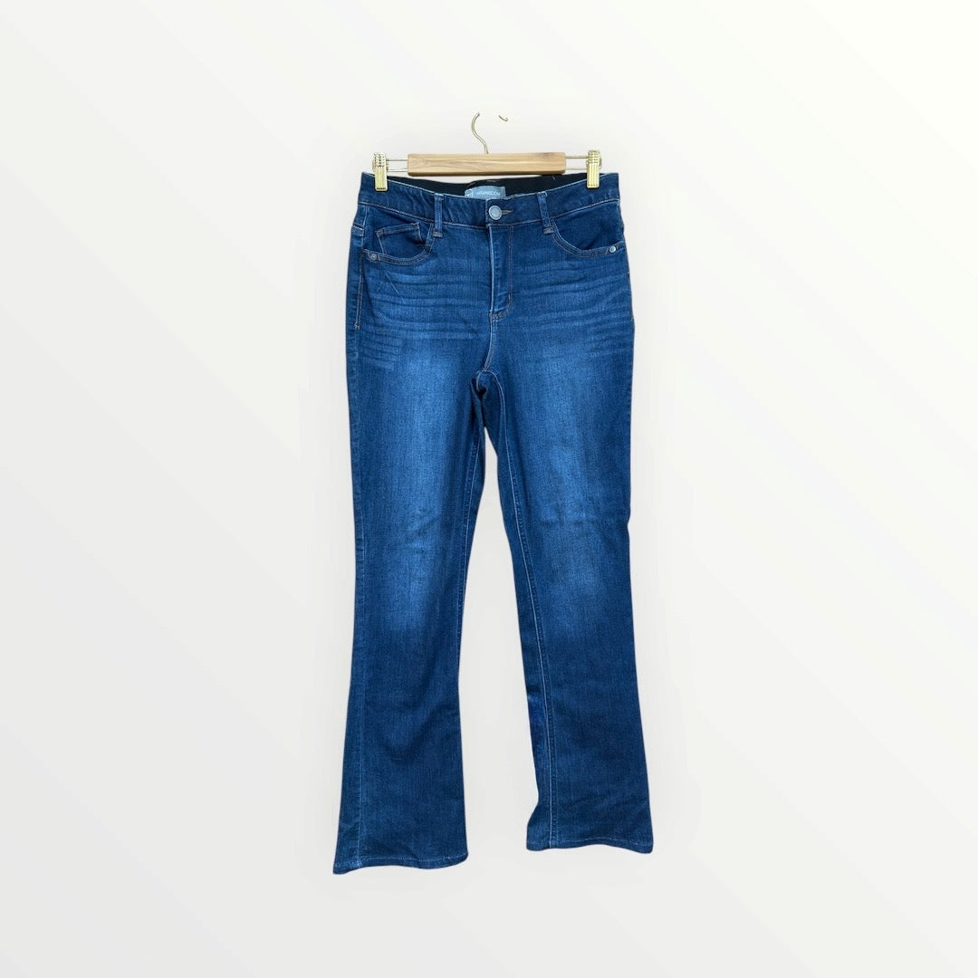 Wit & Wisdom Brittany High Waist Baby Bootcut Jeans Dark Indigo Wash Size: 6
