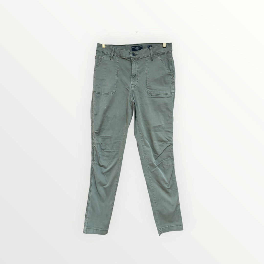 Lucky Brand Women's Utility Ankle Pants Sage Green Wash Size: 6/28
