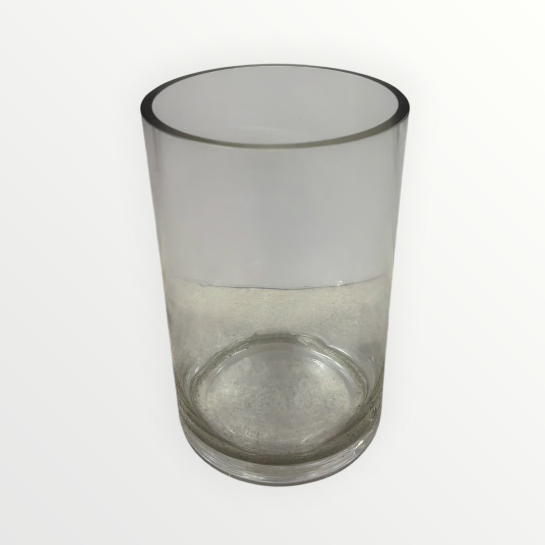 Clear Glass Cylinder Vase 5"D x 8"H
