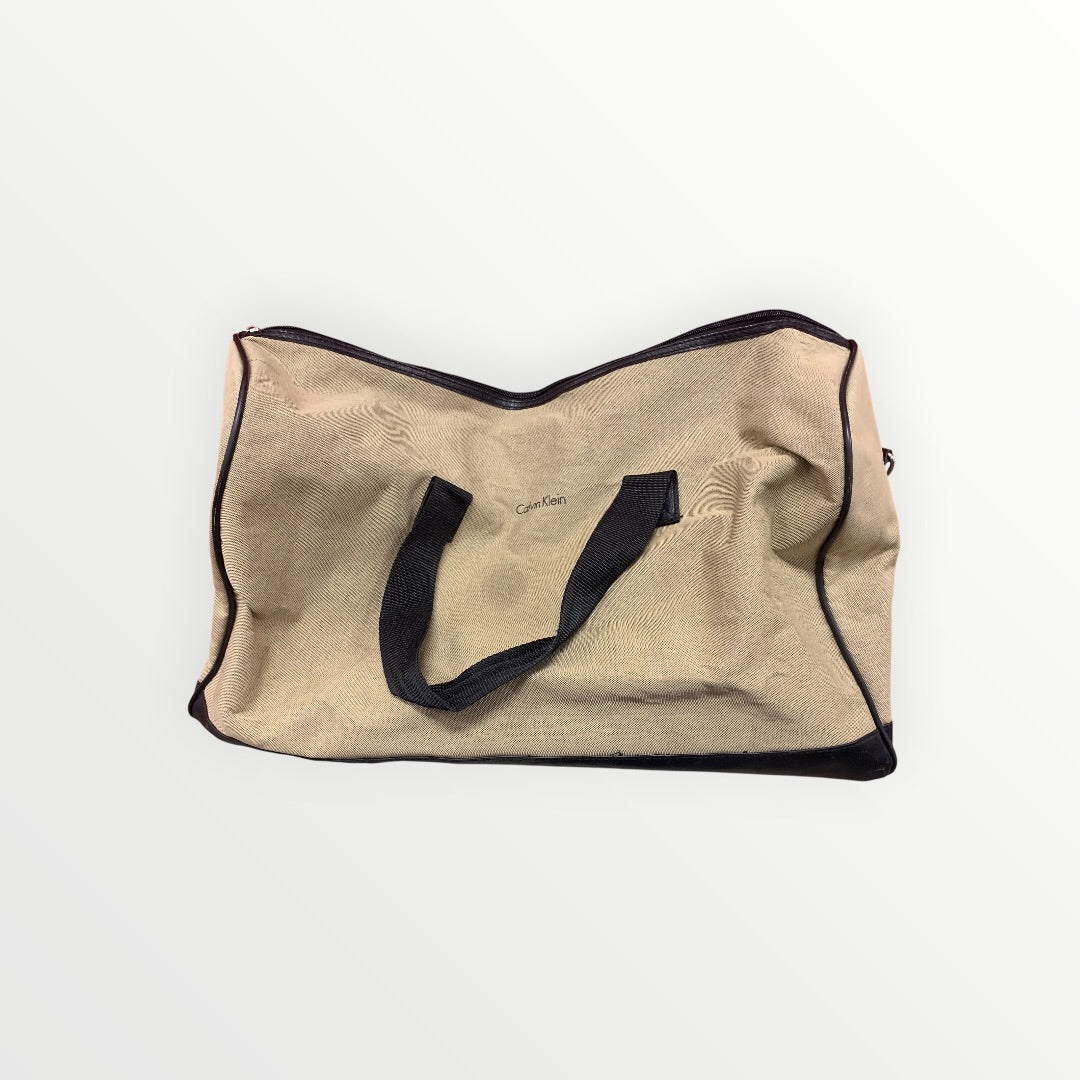 Calvin Klein Beige/Tan Travel Carry On Duffel Bag 20.5" x 15" - Donors and Volunteers Only