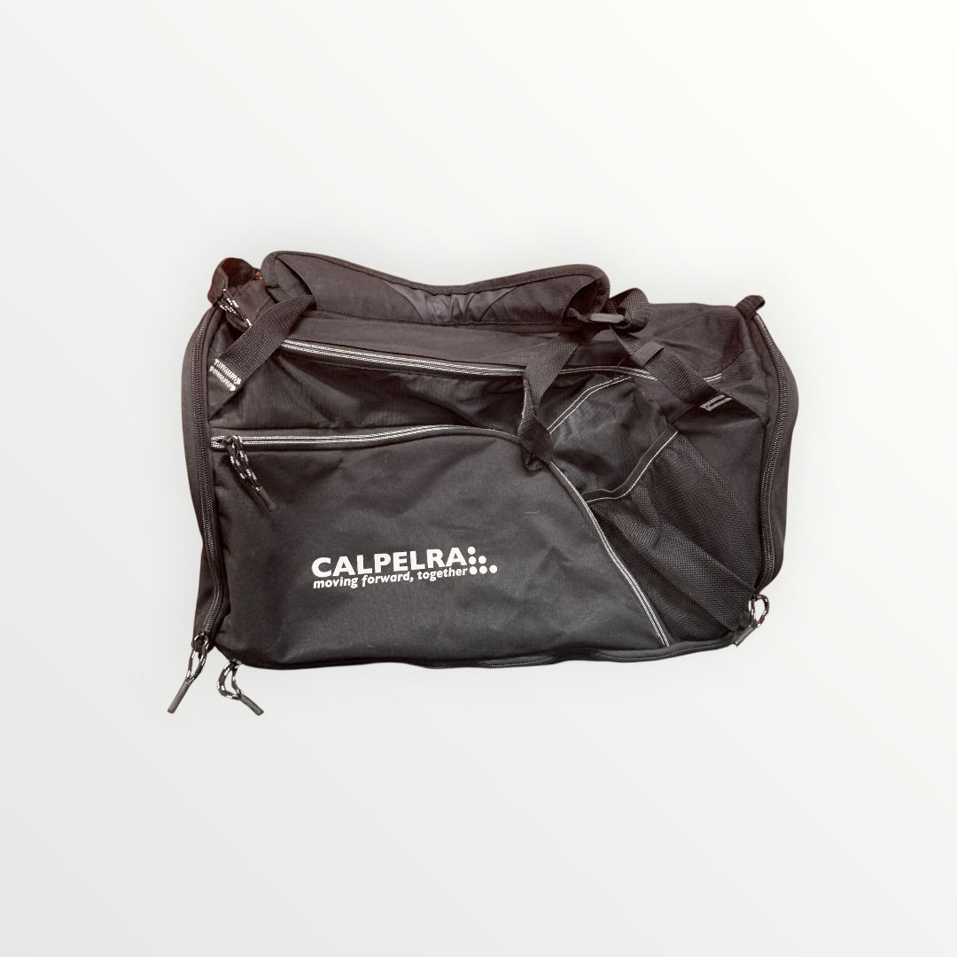 Calpelra Black Travel Carry On Duffel Bag - 18" x 12"