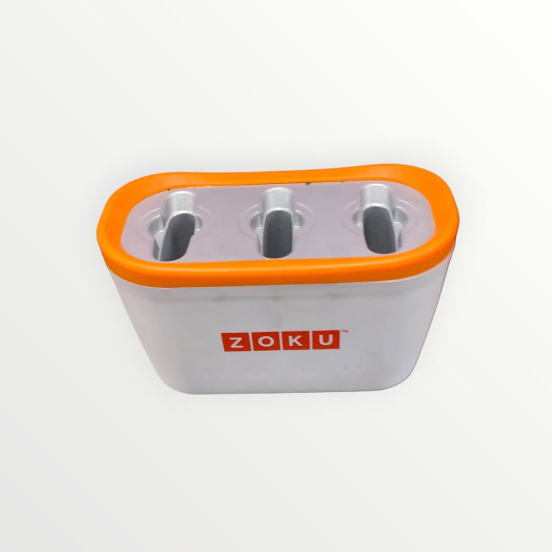 Zoku Triple Quick Ice Pop Maker White and Orange (no handles)