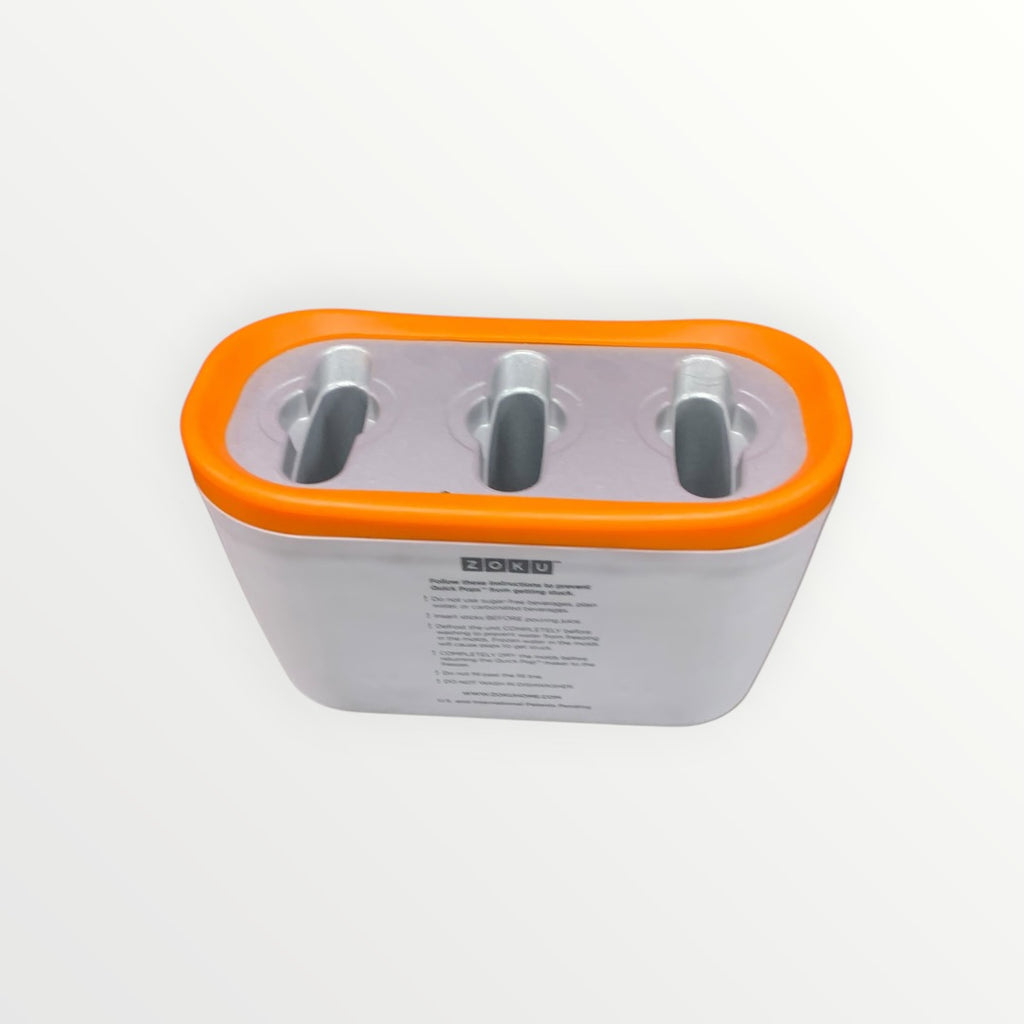 Zoku Triple Quick Ice Pop Maker White and Orange (no handles)