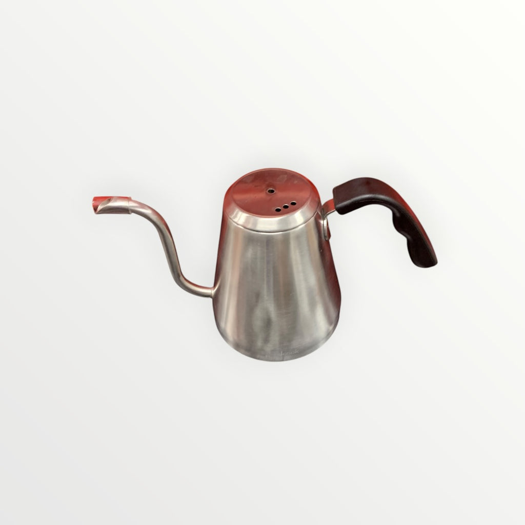 Silver Tea/Hot Water Kettle with Black Handle - Tin