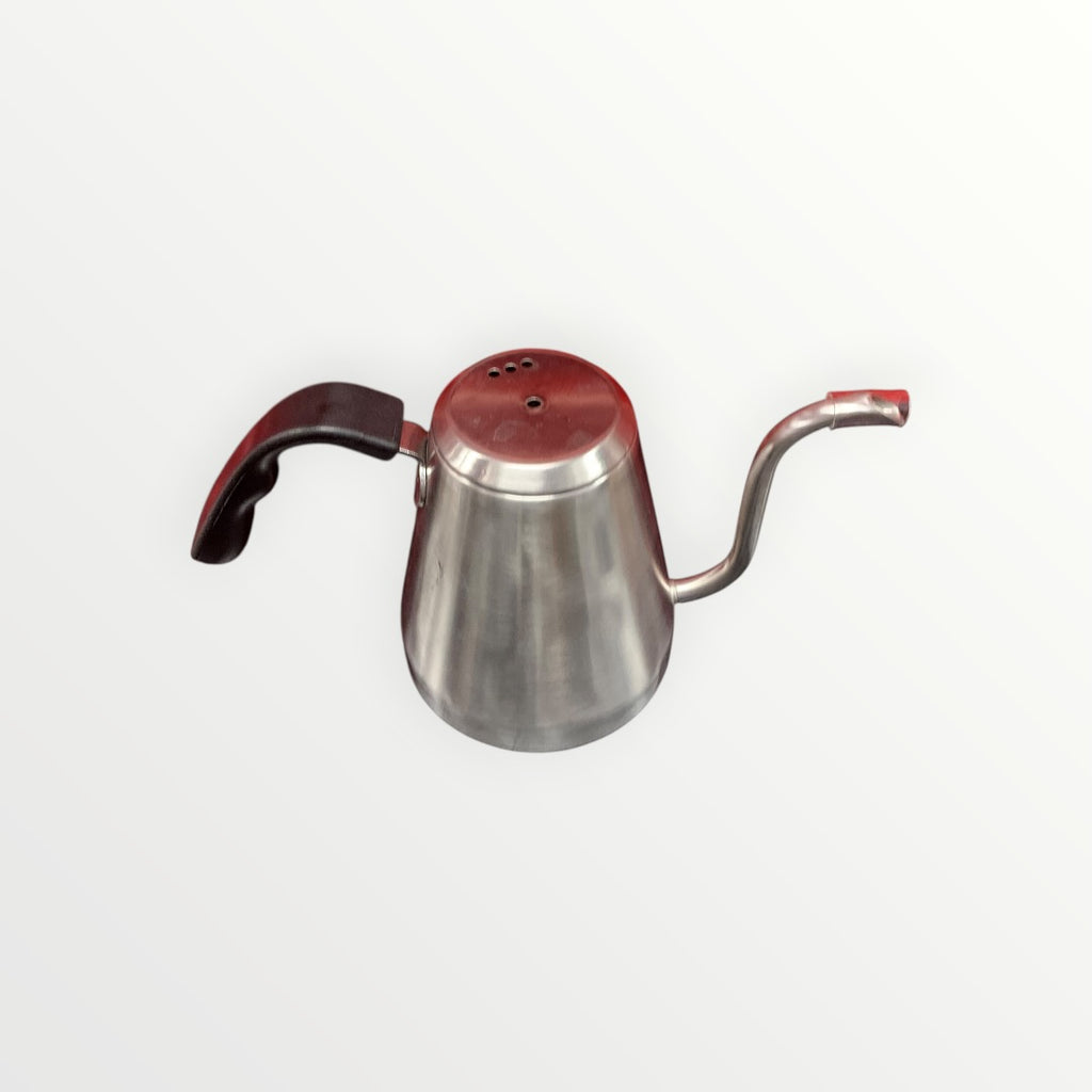 Silver Tea/Hot Water Kettle with Black Handle - Tin