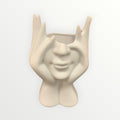 Plastic Hands Over Face Flower Pot 7" - Donors & Volunteers Only
