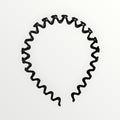 Plastic Hair Band - Curved squiggle pattern with pink plastic gems