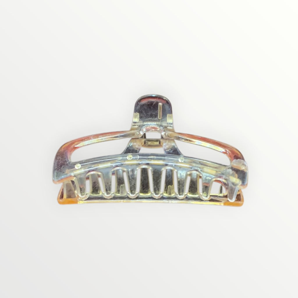 Silver Plastic Hair Clip