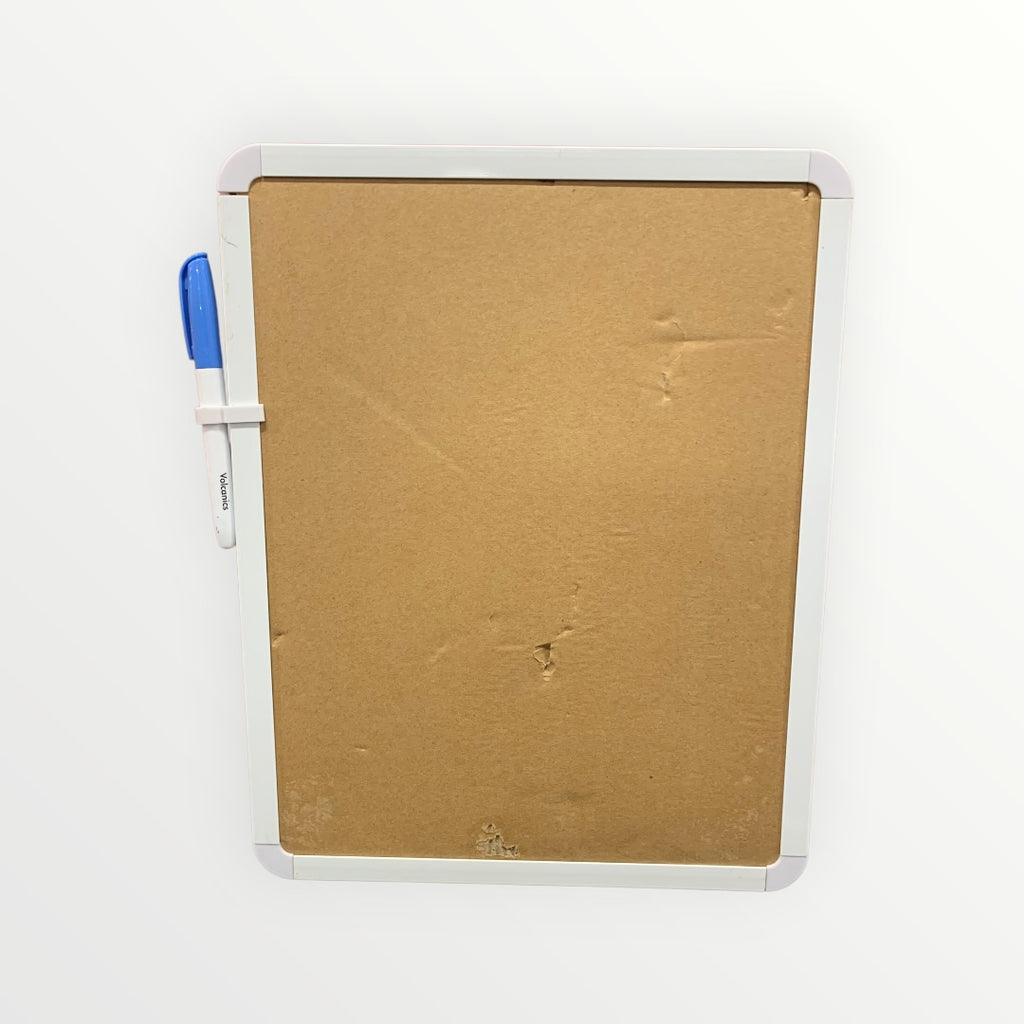Small Erasable Whiteboard 11" x 14" with Blue Pen Attached
