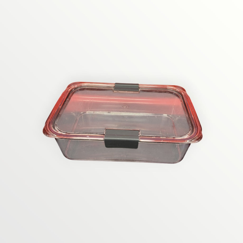Rubber Made Brilliance Glass Food Storage Container - 3" x 6" x 11", 9.6 Cups, 2.3 L