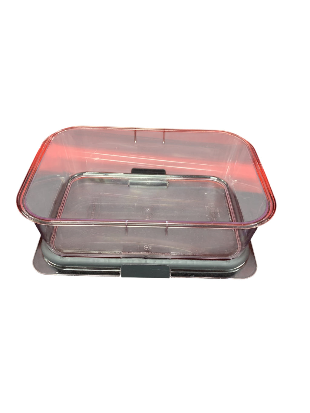 Rubber Made Brilliance Glass Food Storage Container - 3" x 6" x 11", 9.6 Cups, 2.3 L