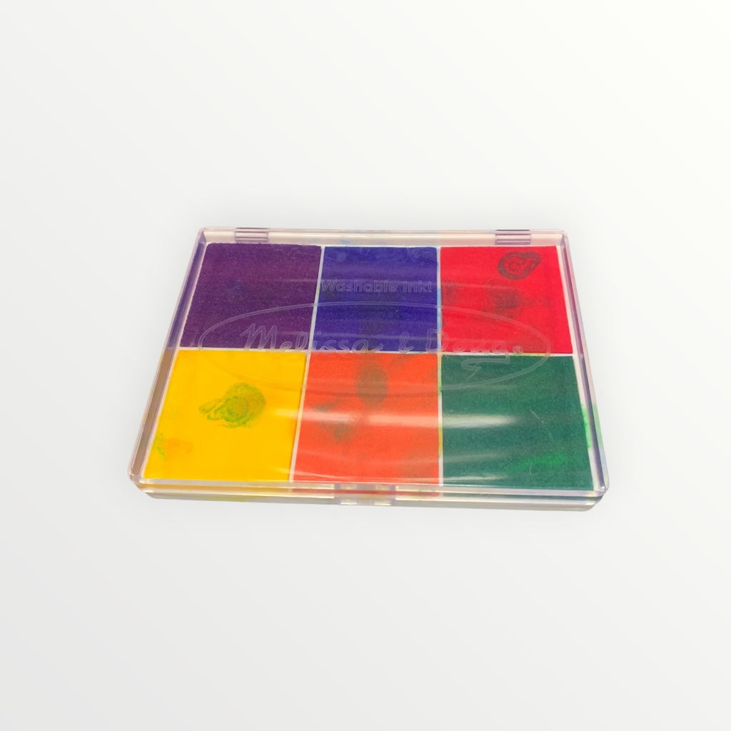 Melissa & Doug Rainbow Stamp Pad - 6 Washable Inks