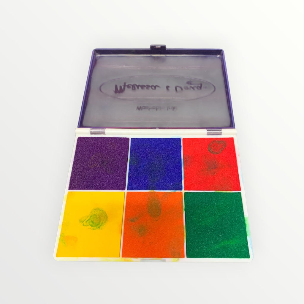 Melissa & Doug Rainbow Stamp Pad - 6 Washable Inks