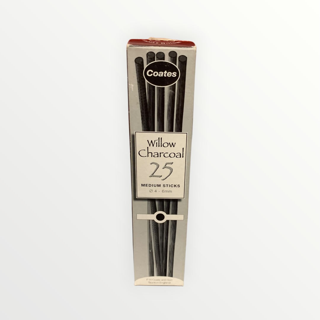 Coates Premium Artist's Willow Charcoal - Thin, Box of 25