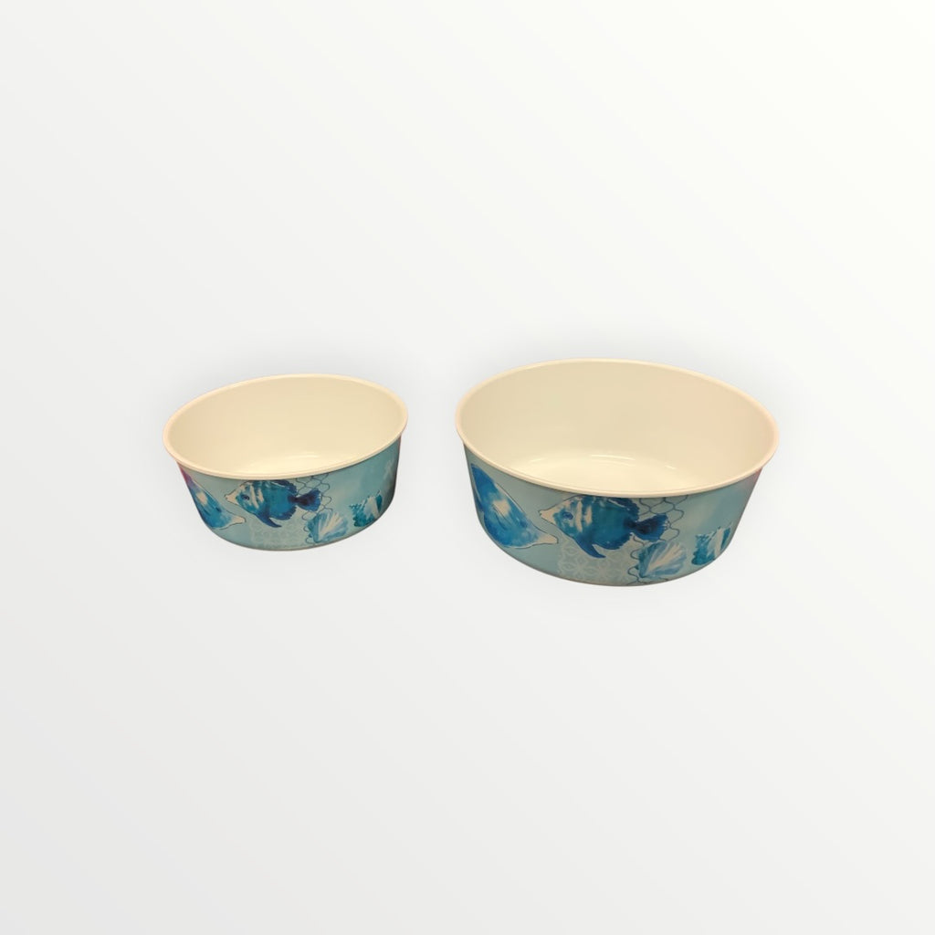 SONOMA Life + Style Coastal Melamine Serving Bowls , Large and Small - 3.25" x 8" x 8", 2.75" x 6.5" x 6.5"