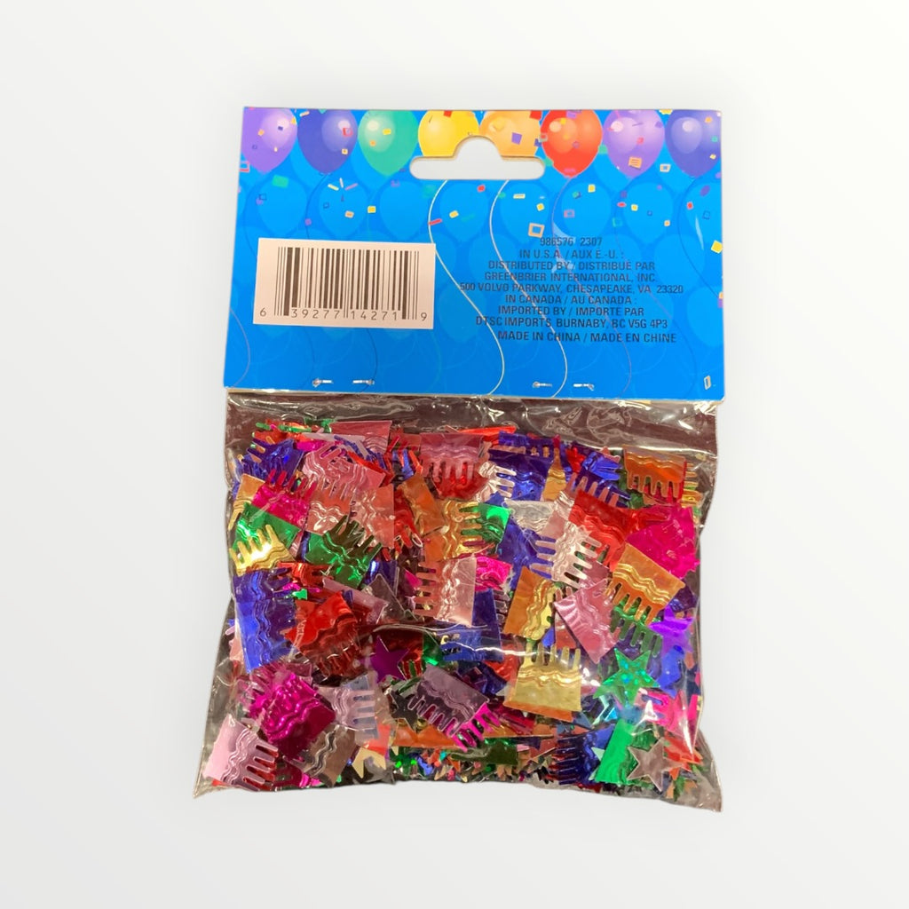 Bag of Confetti Stars & Birthday Cakes w/ Candles Confetti - 1 oz