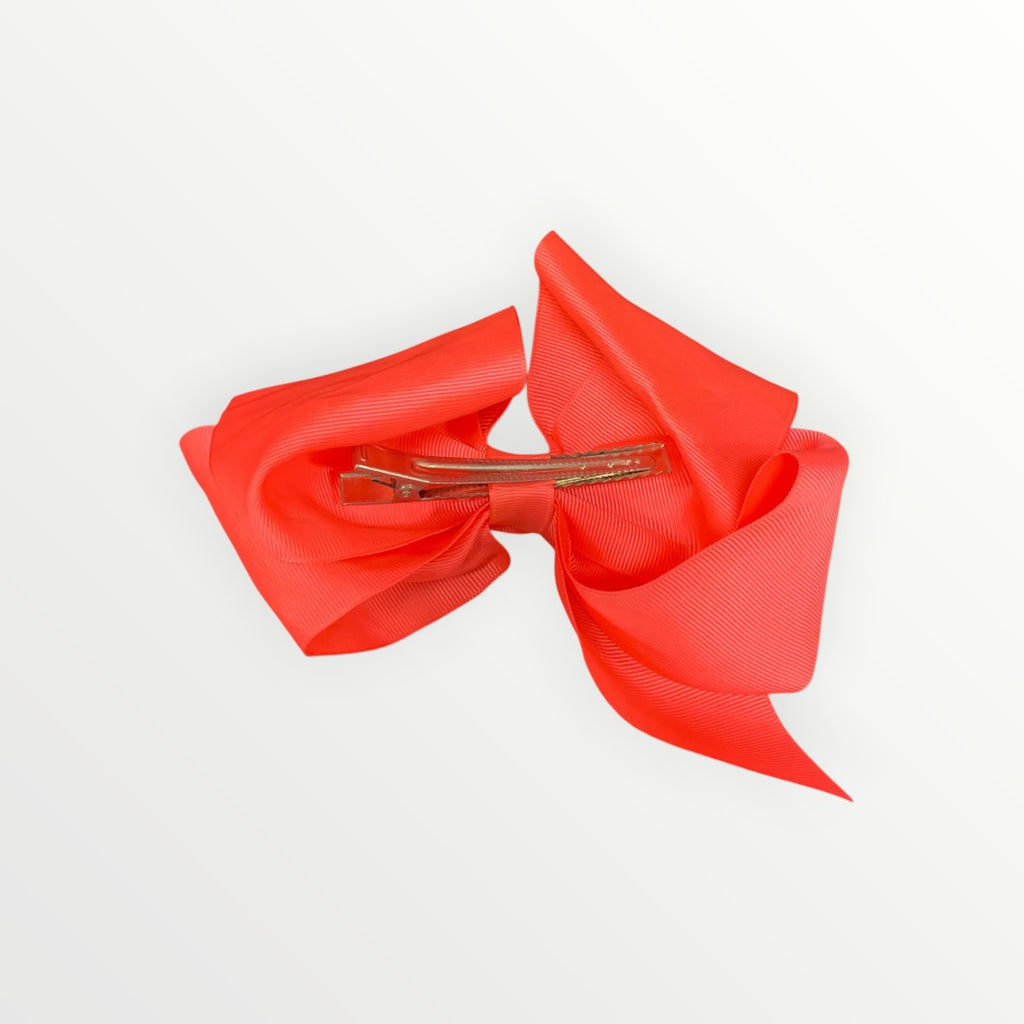 Large Red Bow Pink Hairclip