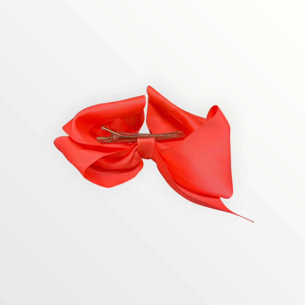 Large Red Bow Pink Hairclip