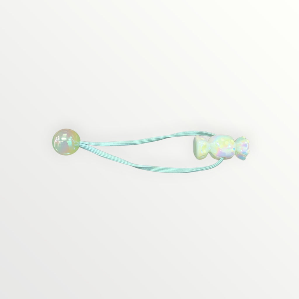 Bubble Ball Hair Tie with Candy Accessory - Light Blue