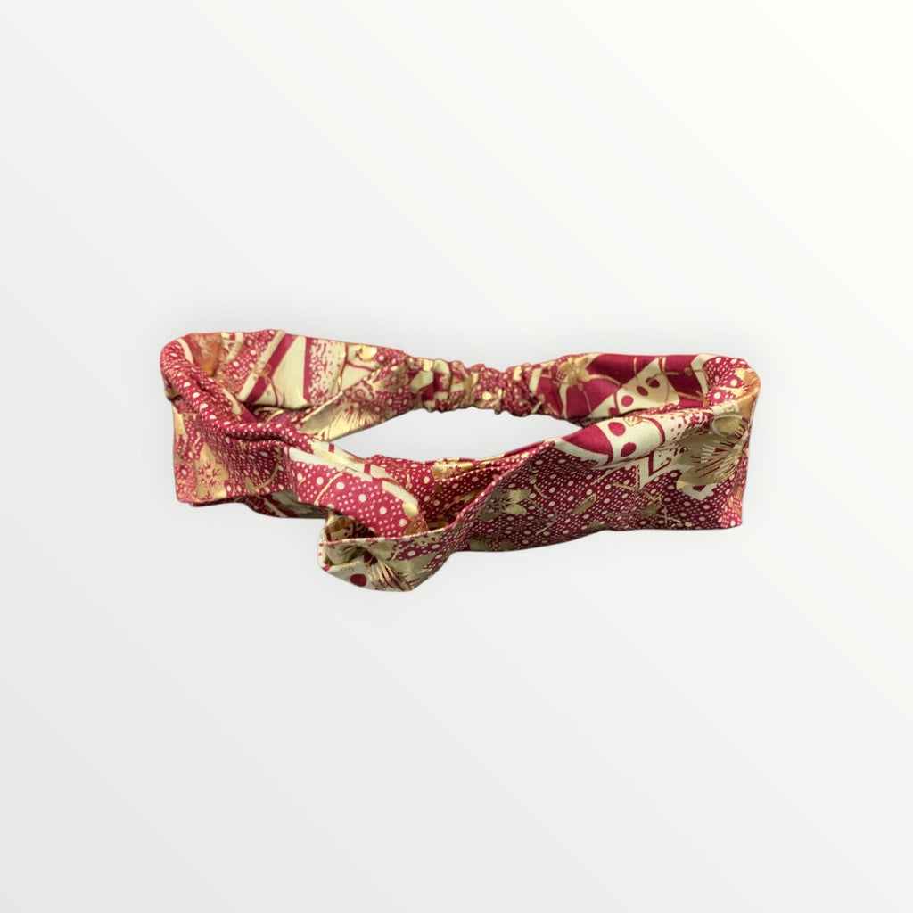 Red and Gold Elastic Twist Headband