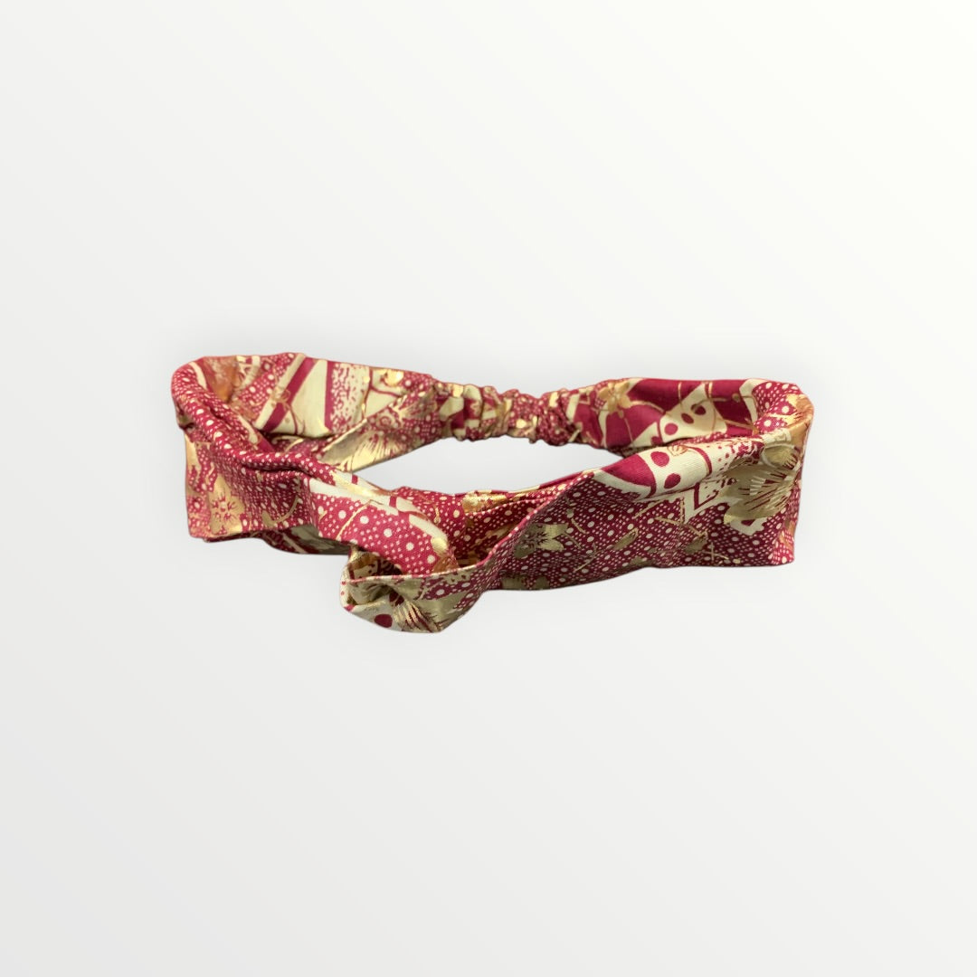 Red and Gold Elastic Twist Headband