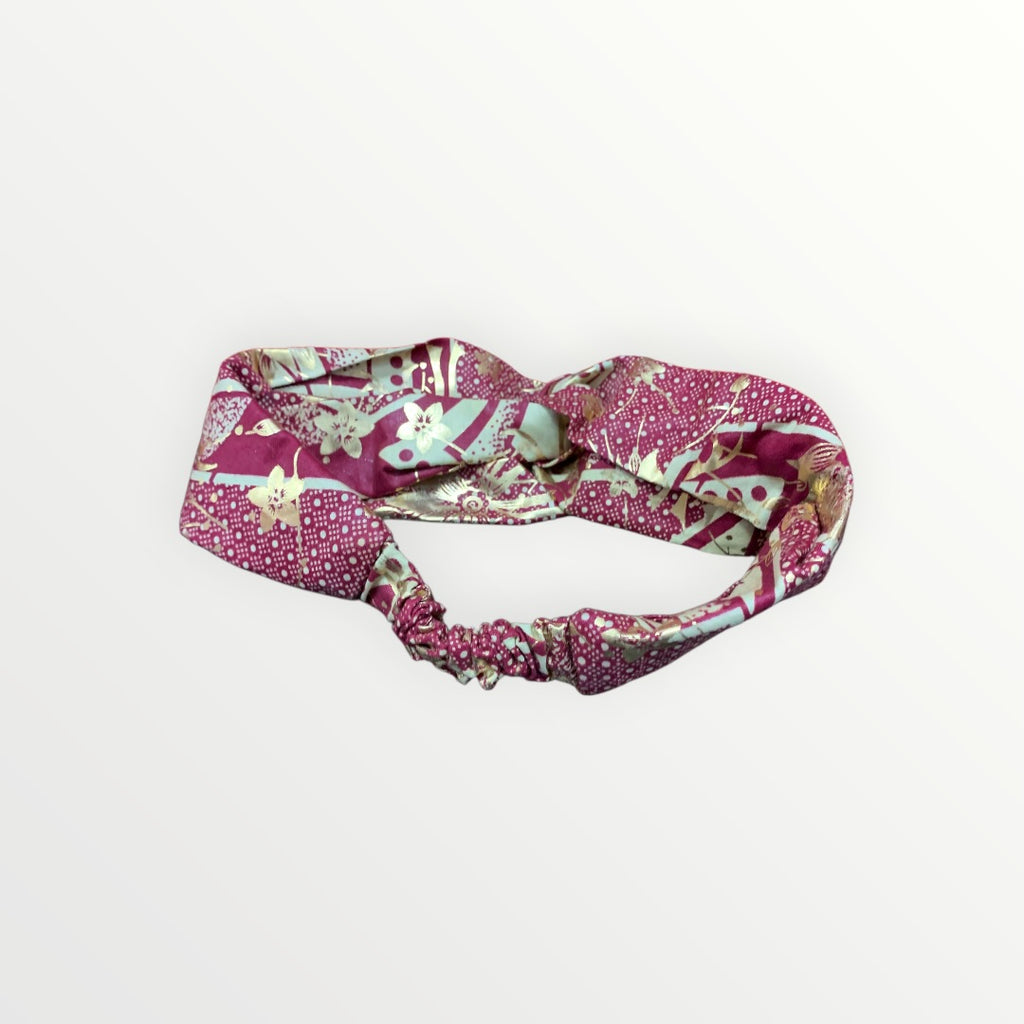 Red and Gold Elastic Twist Headband