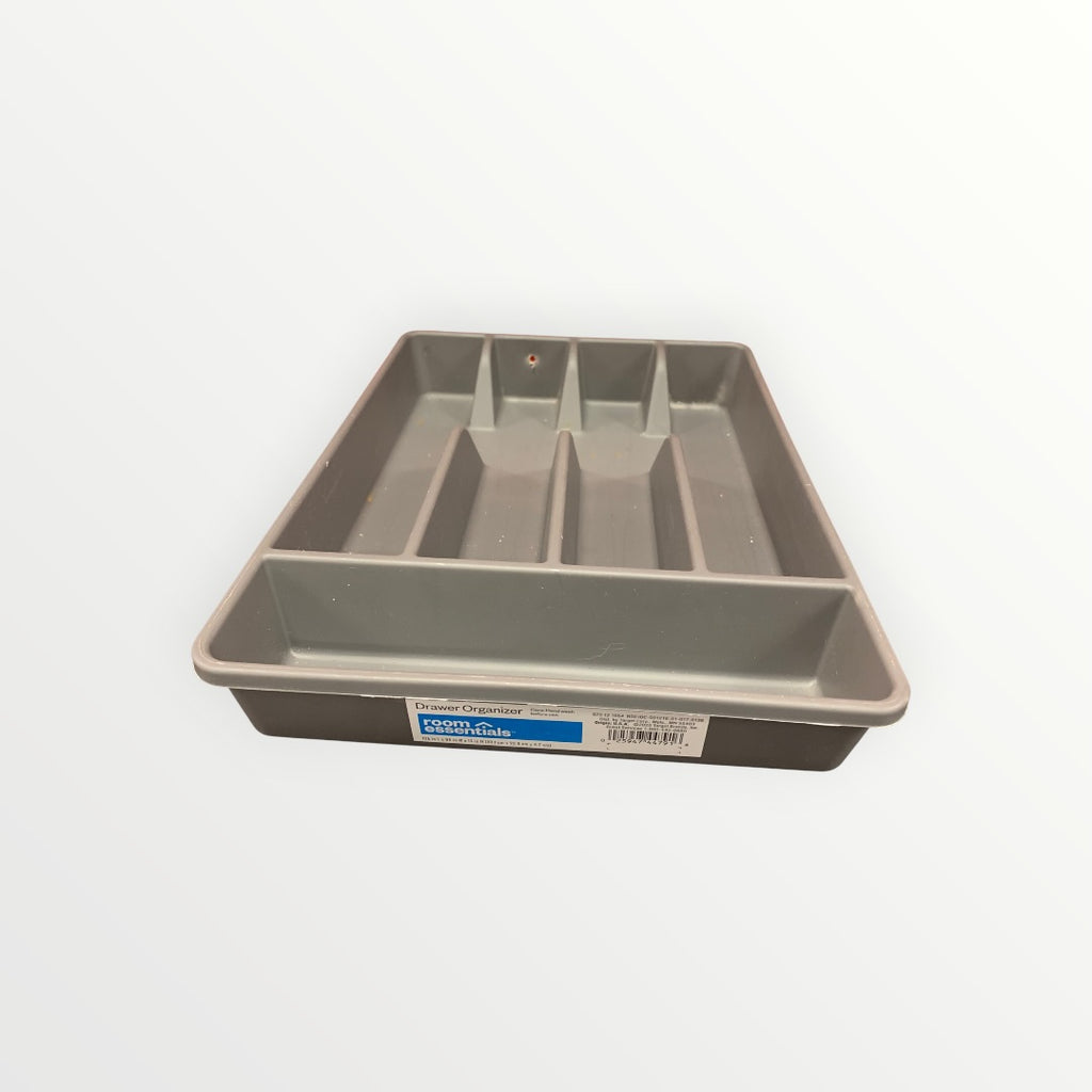 Room Essentials Plastic Organizer, Gray - 12.5" x 9.5" x 2"