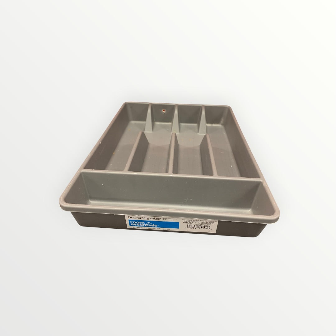 Room Essentials Plastic Organizer, Gray - 12.5" x 9.5" x 2"