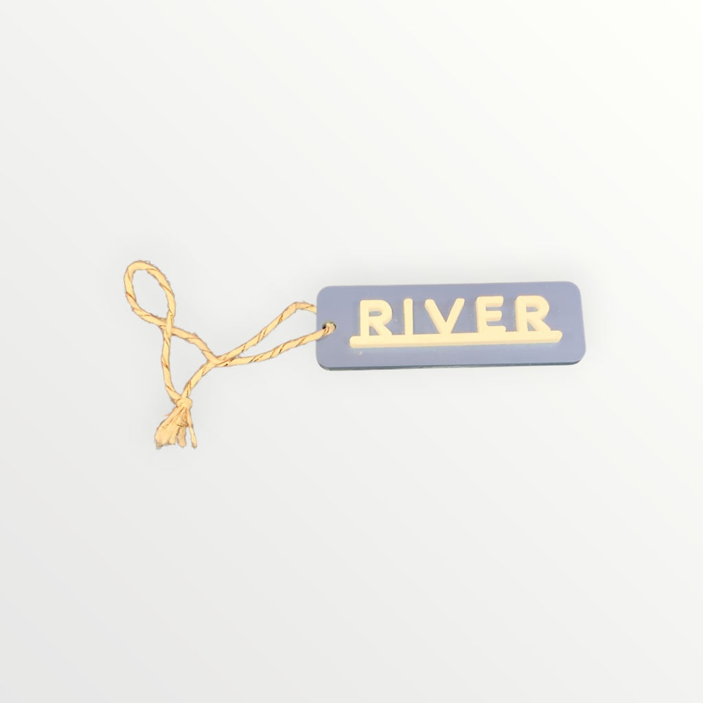 Light Blue River Rubber Keychain