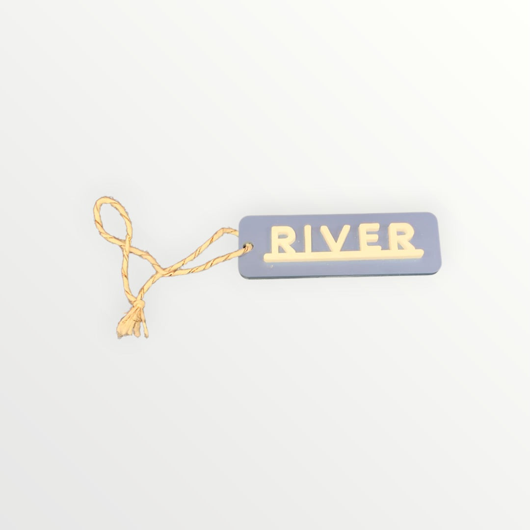 Light Blue River Rubber Keychain