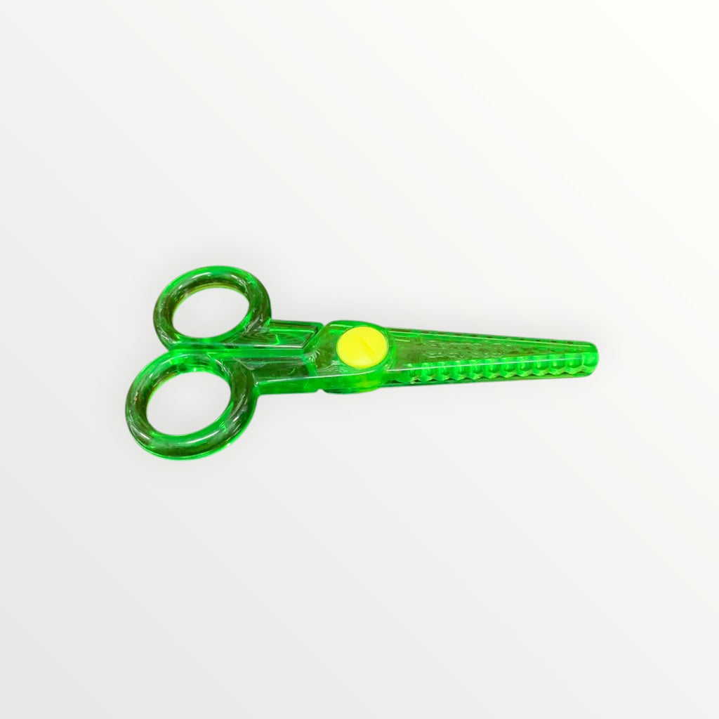 Transparent Bright Green Kids Craft Scissors