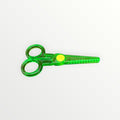 Transparent Bright Green Kids Craft Scissors