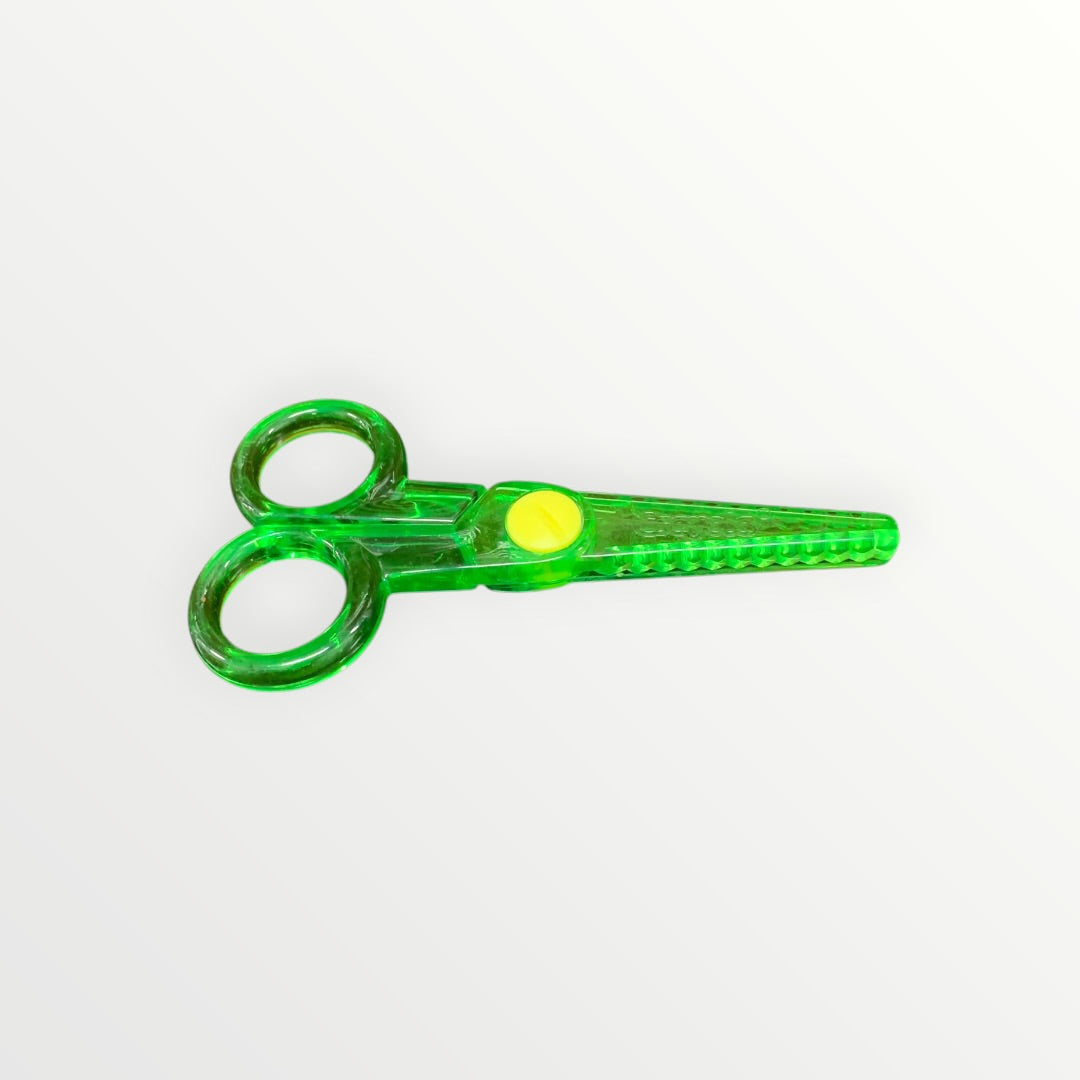 Transparent Bright Green Kids Craft Scissors