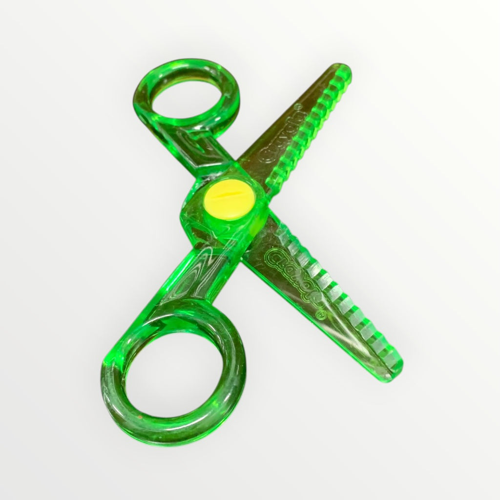 Transparent Bright Green Kids Craft Scissors