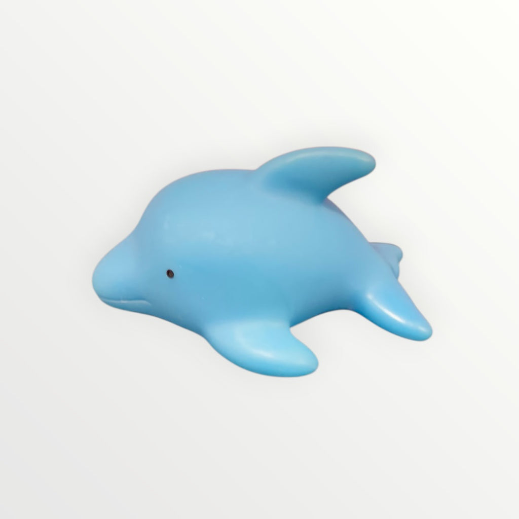 Light Up Blue Rubber Dolphin Fidget Toy