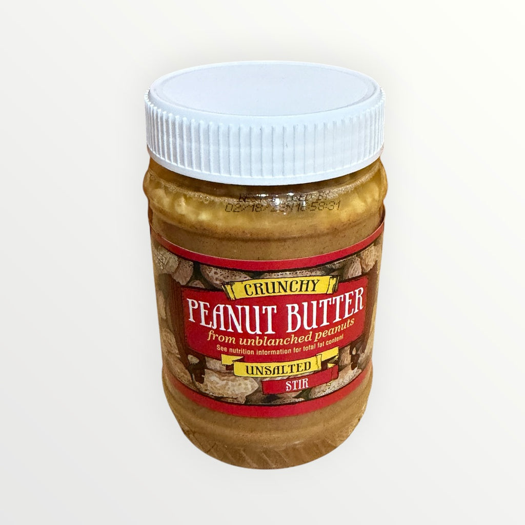 Trader Joe's Crunchy Unsalted Peanut Butter From Unblanched Peanuts (16 oz)