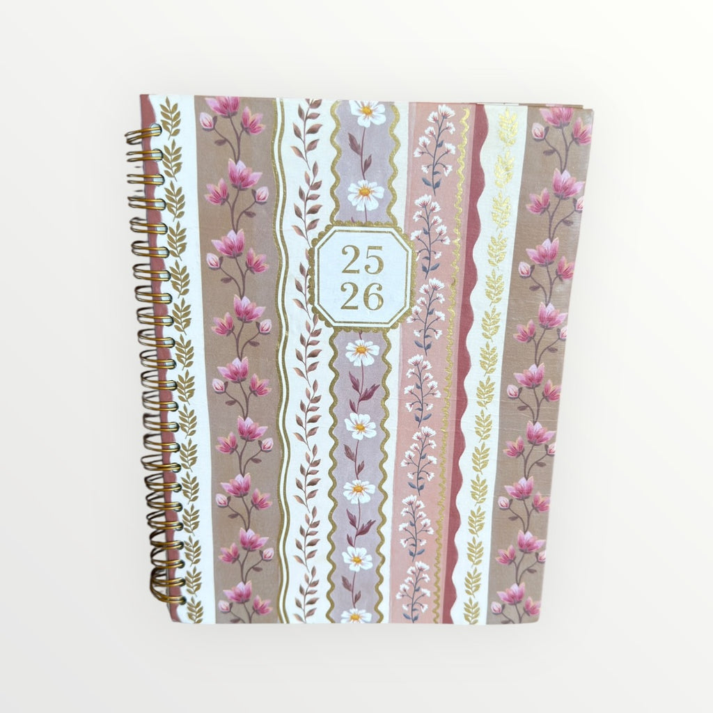 2025–2026 Floral Spiral Planner