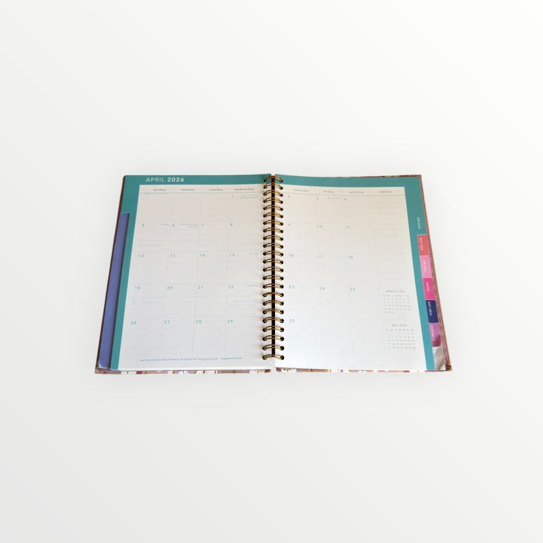 2025–2026 Floral Spiral Planner