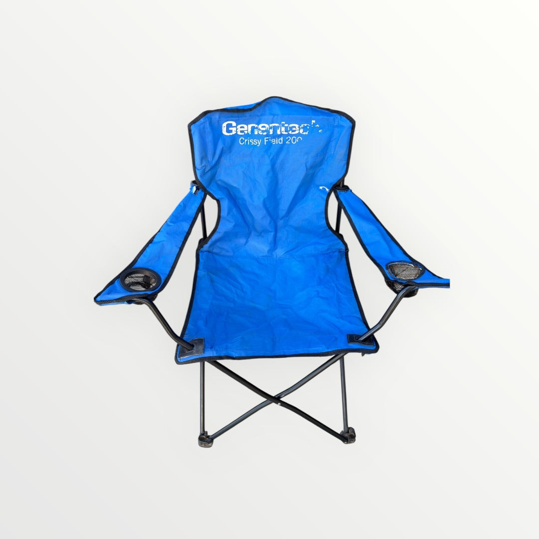 Portable Folding Camping Beach Outdoor Chair with 2 Cup Holders w/Carrying Bag