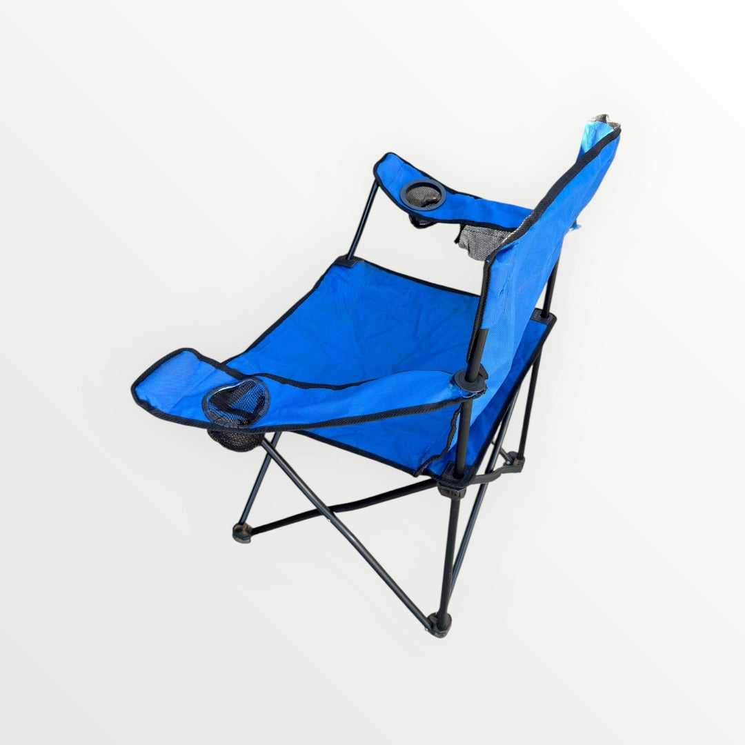 Portable Folding Camping Beach Outdoor Chair with 2 Cup Holders w/Carrying Bag