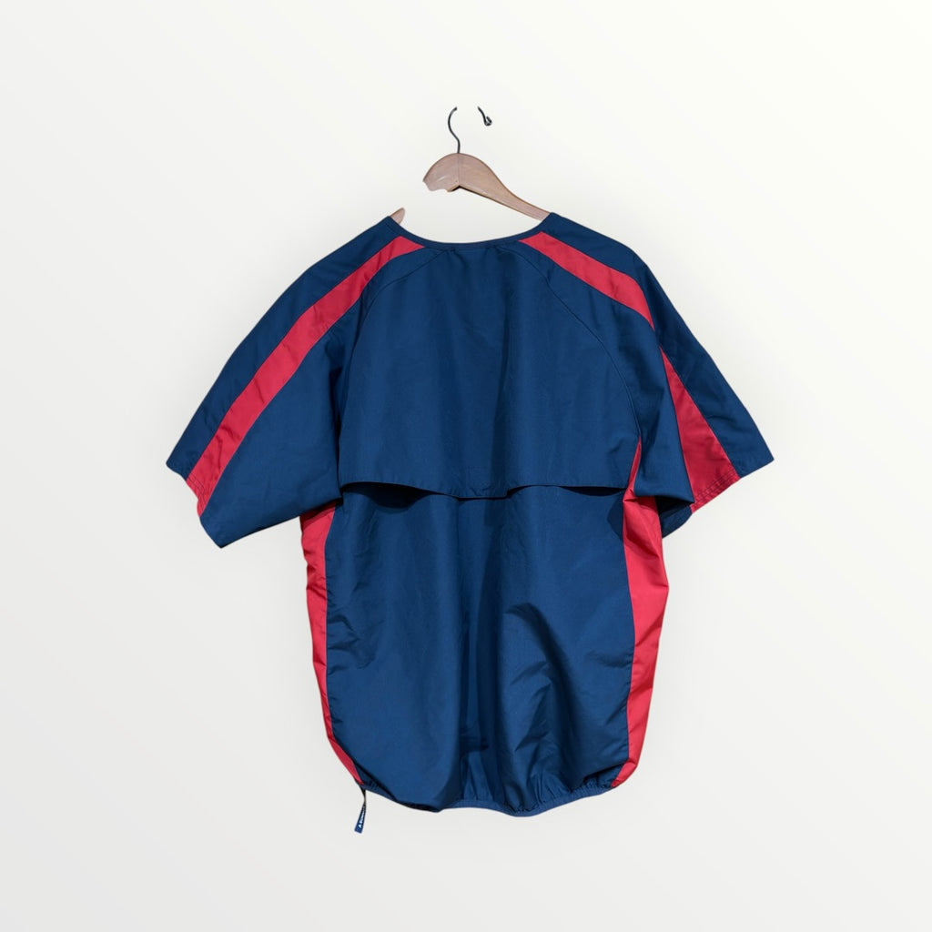 Men's Cooperstown Dreams Park Pullover Blue Short Sleeve Windbreaker Jacket Size M