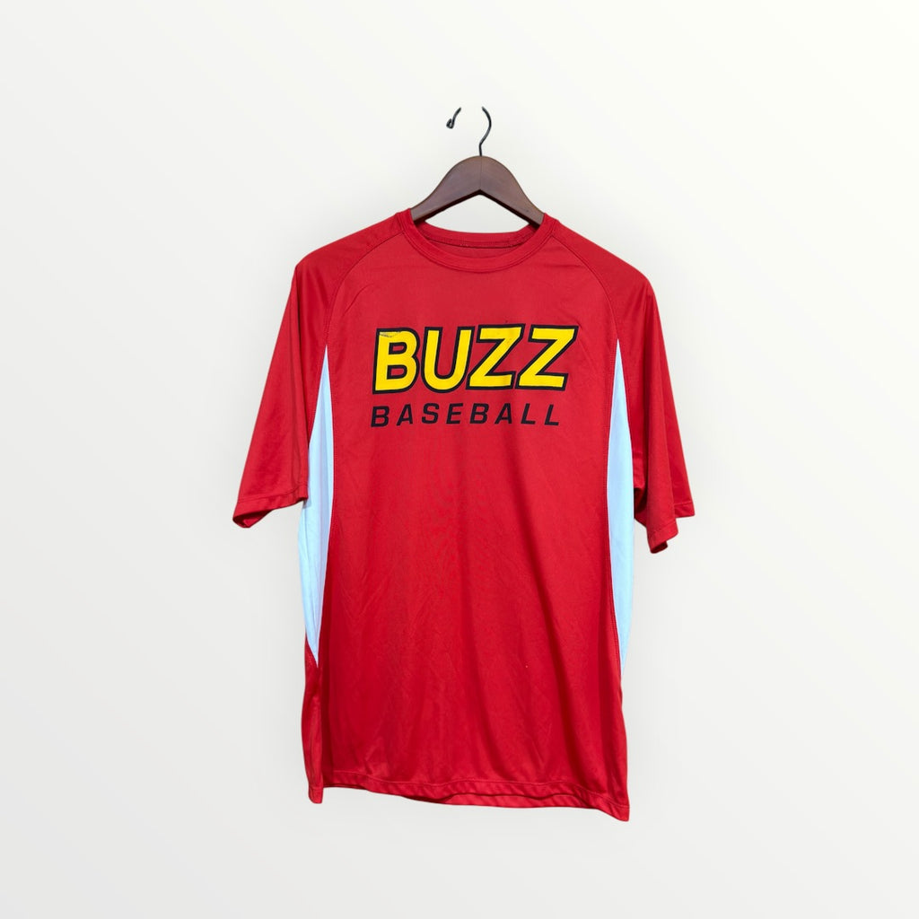 A4 Men's Cooling Performance Buzz Baseball T-Shirt Red Size: M