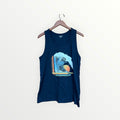 Old Navy Men's Wave Graphic Tank Top Ocean Wave Size: M