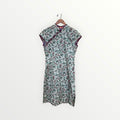 Chinese Flower Short-sleeved, Knee-length QiPao Size: XL